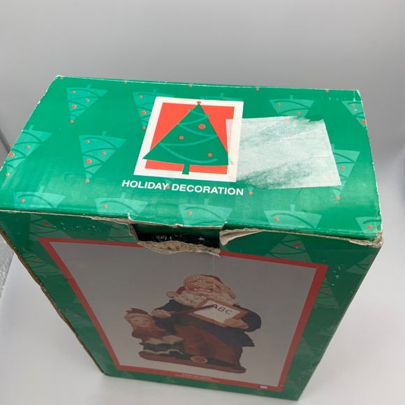 Vintage Christmas Teacher Santa & Little Boy Figurine Retro Christmas Decor - Picture 15 of 16